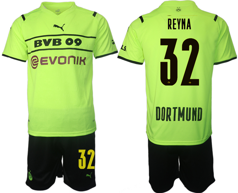 Men 2021-2022 Club Borussia Dortmund Cup green #32 Soccer Jersey